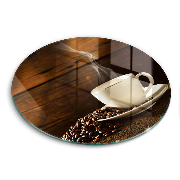 Tocător din sticlă original Ceașcă de cafea din lemn