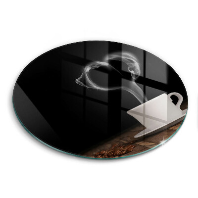 Tocător din sticlă original Inimă în ceașcă de cafea