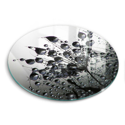 Tocător din sticlă original Păpădii și rouă