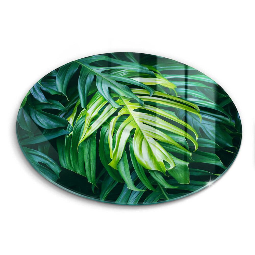 Tocător din sticlă original Frunze de Monstera sălbatică