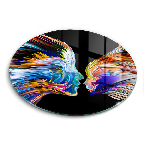 Tocător din sticlă original Sărut abstract