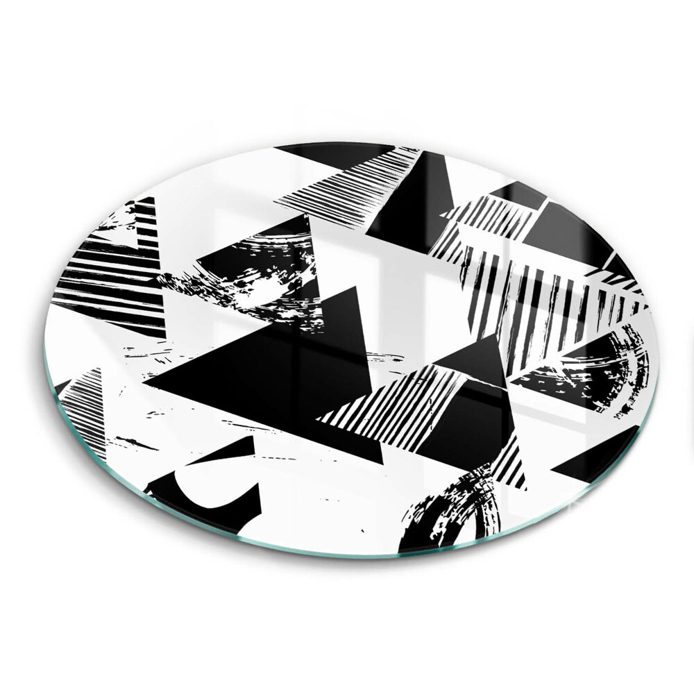 Tocător din sticlă original Triunghiuri geometrice