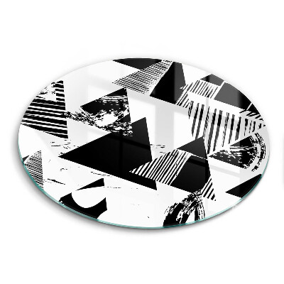 Tocător din sticlă original Triunghiuri geometrice