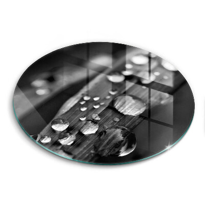 Tocător din sticlă original Picături de rouă pe frunze