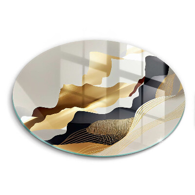 Tocător sticlă original Munți aurii abstracte