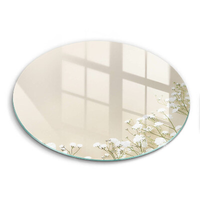 Tocător din sticlă original Flori boho de gipsofilă