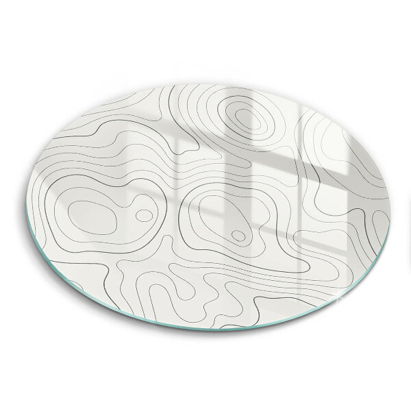 Tocător sticlă original Design artistic liniar