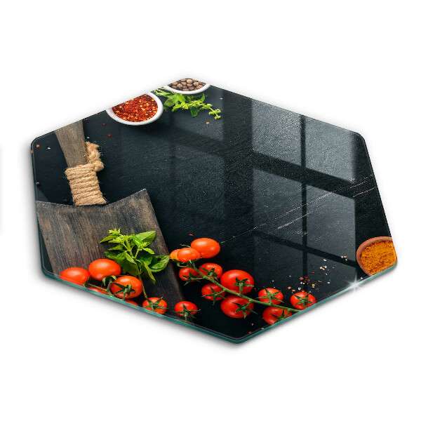 Tocător din sticlă hexagonal Roșii cherry