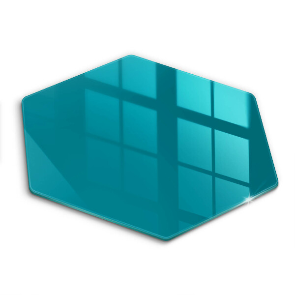 Tocător din sticlă hexagonal Culoare turcoaz
