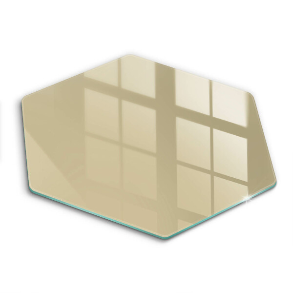 Tocător sticlă hexagonal Culoare bej