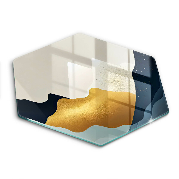 Tocător de bucătărie în formă de hexagon Munți abstracti