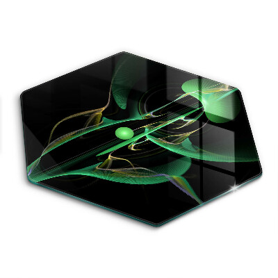 Tocător sticlă hexagonal Abstracție modernă