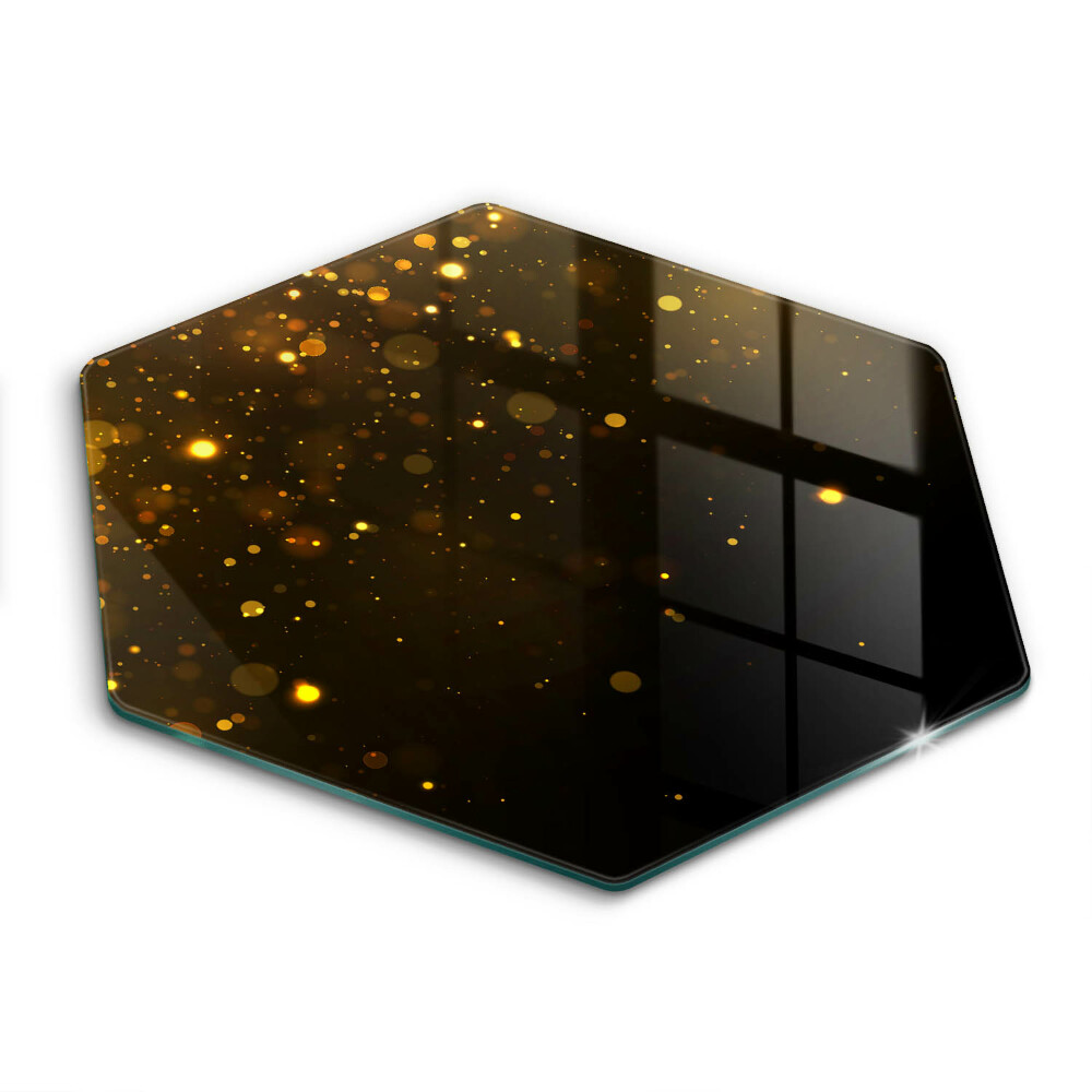 Tocător de bucătărie în formă de hexagon Sclipici auriu