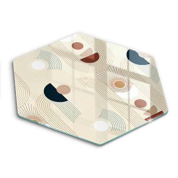 Tocător de bucătărie în formă de hexagon Forme geometrice boho