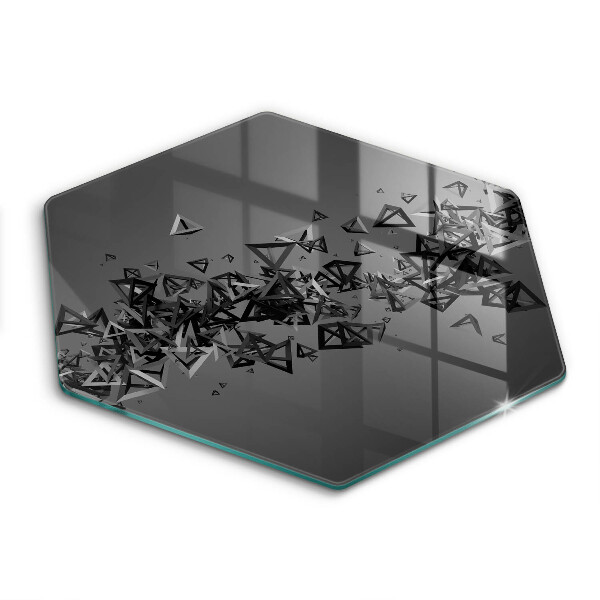 Tocător din sticlă hexagonal Forme 3D abstracte