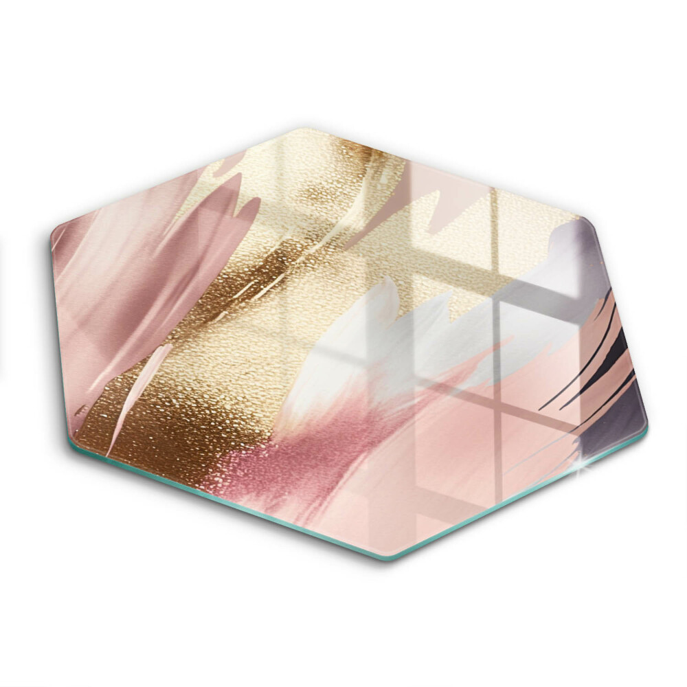 Tocător din sticlă hexagonal Pete pastelate