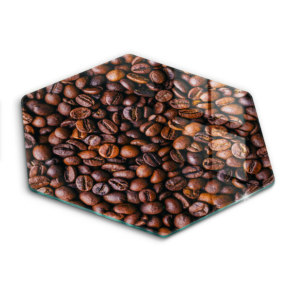 Tocător din sticlă hexagonal boabe de cafea