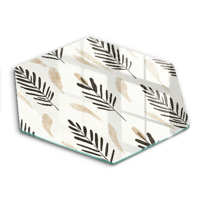 Tocător din sticlă hexagonal Plante boho