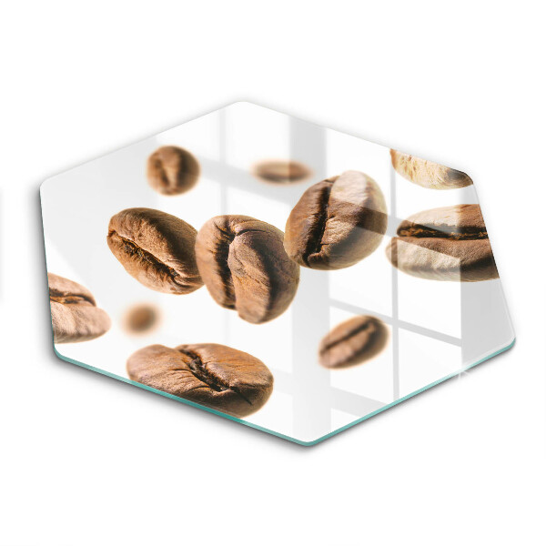 Tocător sticlă hexagonal boabe de cafea