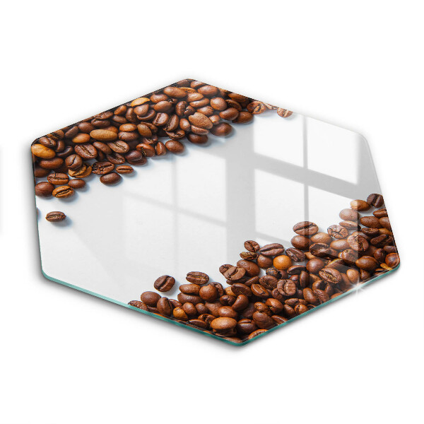 Tocător de bucătărie în formă de hexagon boabe de cafea