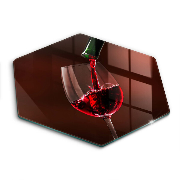 Tocător sticlă hexagonal Un pahar de vin