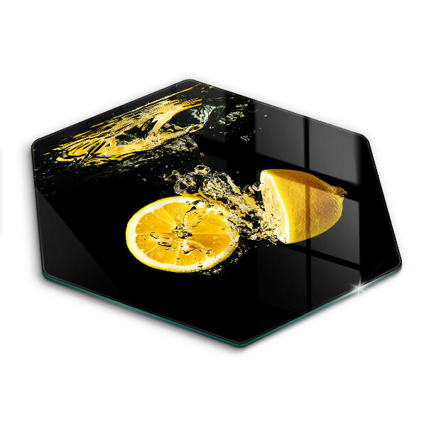 Tocător sticlă hexagonal Fructe suculente de lămâie