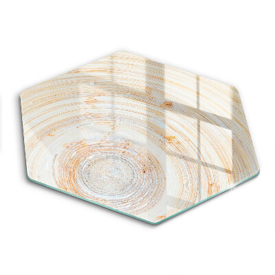 Tocător sticlă hexagonal Textură lemn