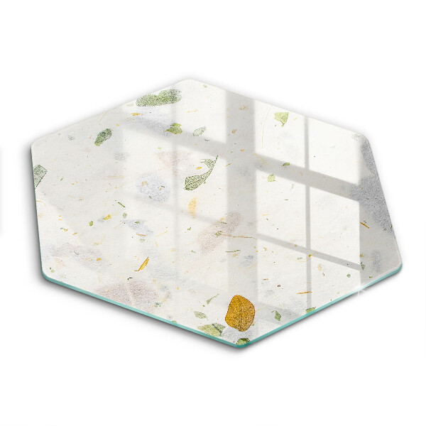 Tocător de bucătărie în formă de hexagon Frunze care cad