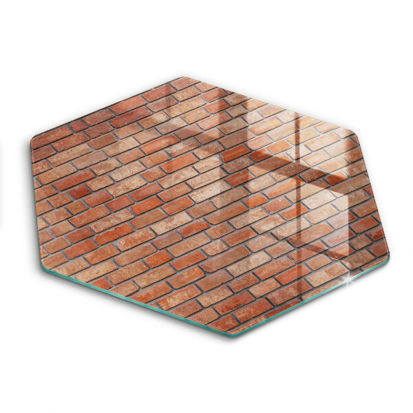 Tocător de bucătărie în formă de hexagon Zid de cărămidă