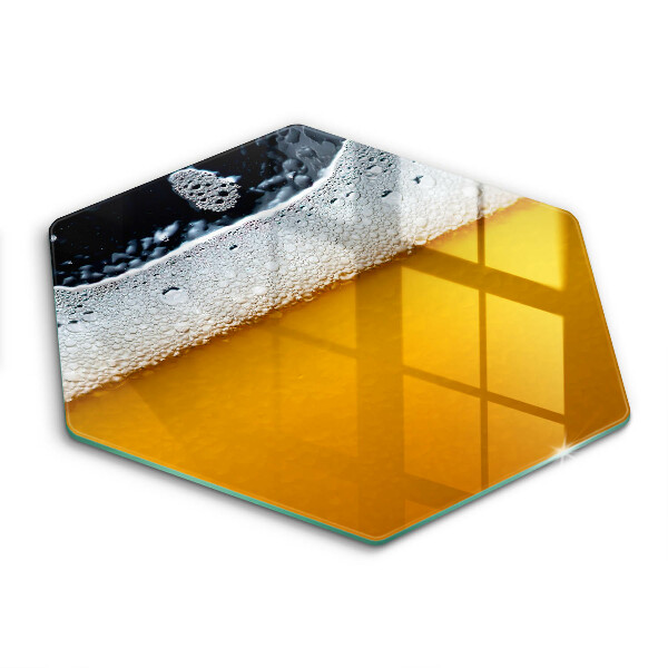 Tocător sticlă hexagonal Bea spumă de bere