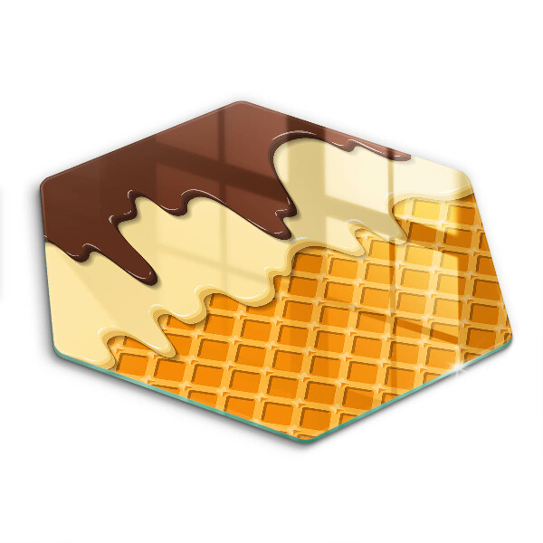 Tocător de bucătărie în formă de hexagon Ilustrație cornet de înghețată