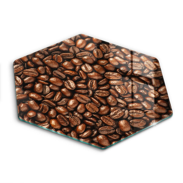 Tocător din sticlă hexagonal boabe de cafea