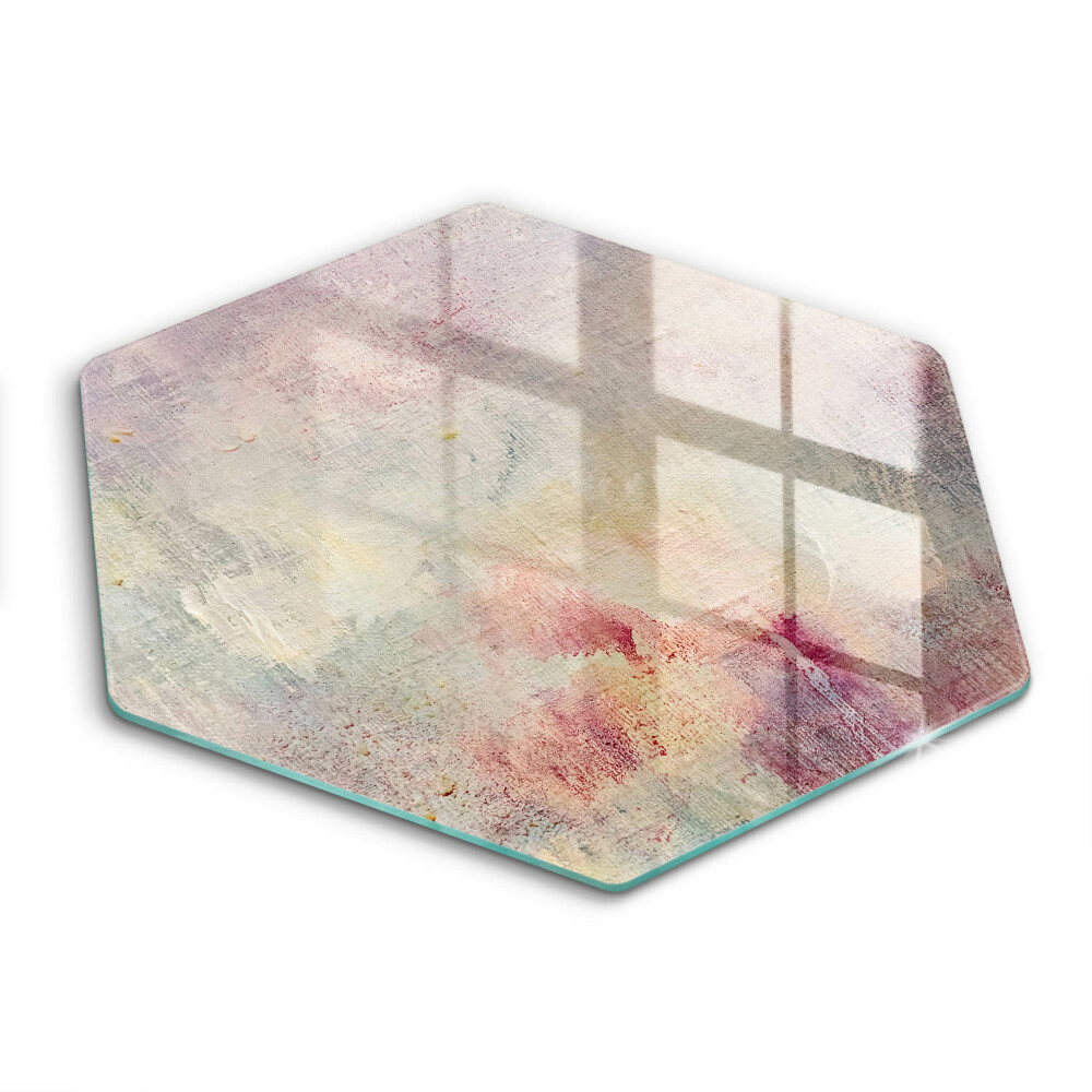 Tocător din sticlă hexagonal Textură de vopsea de fundal