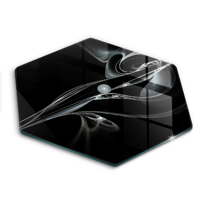 Tocător sticlă hexagonal Abstracție modernă
