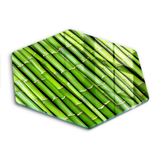 Tocător sticlă hexagonal Bambusuri naturale