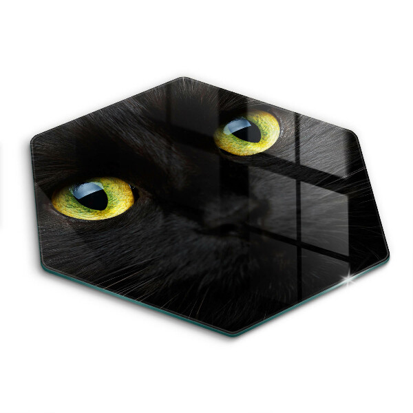 Tocător din sticlă hexagonal Ochi de pisică animale