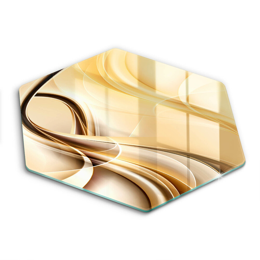 Tocător sticlă hexagonal Fum abstract