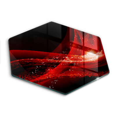 Tocător din sticlă hexagonal Abstracție modernă