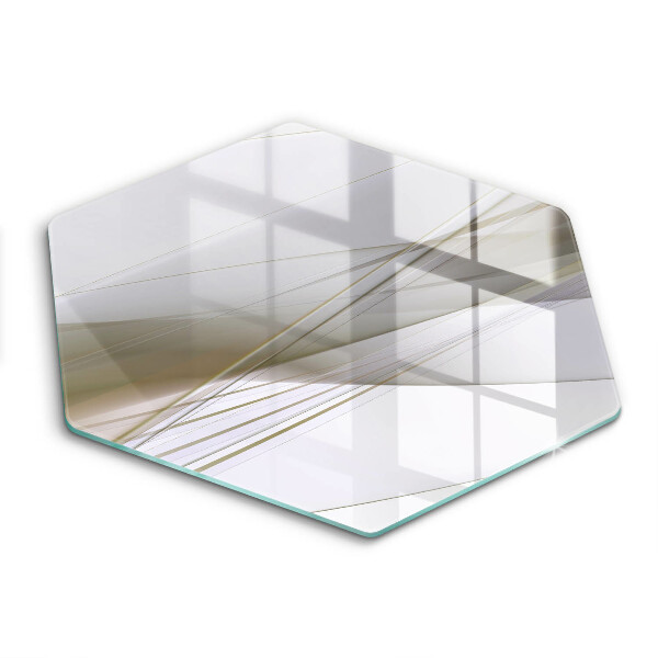 Tocător din sticlă hexagonal Design de linii abstracte