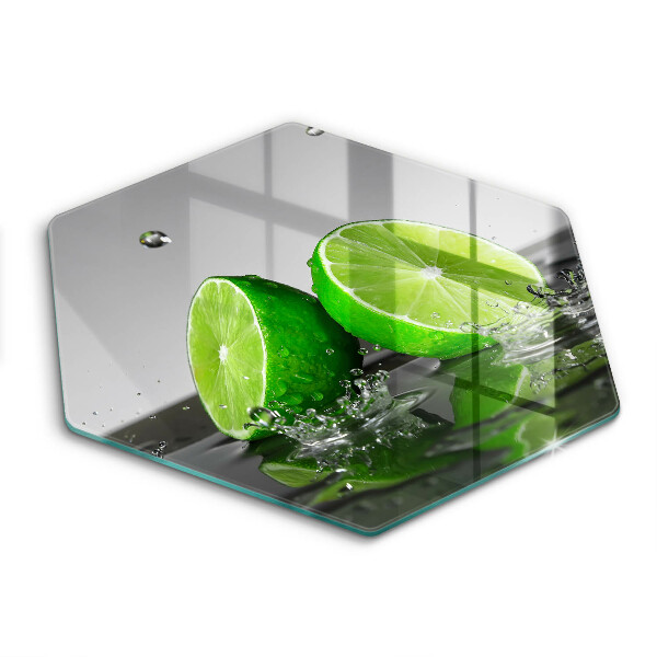 Tocător de bucătărie în formă de hexagon Lime zemoase și apă