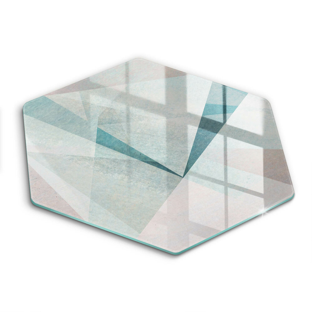 Tocător sticlă hexagonal Abstracție ascuțită