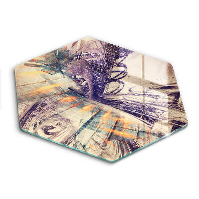 Tocător de bucătărie în formă de hexagon Compoziție modernă