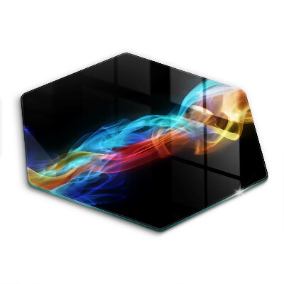 Tocător sticlă hexagonal Fum colorat