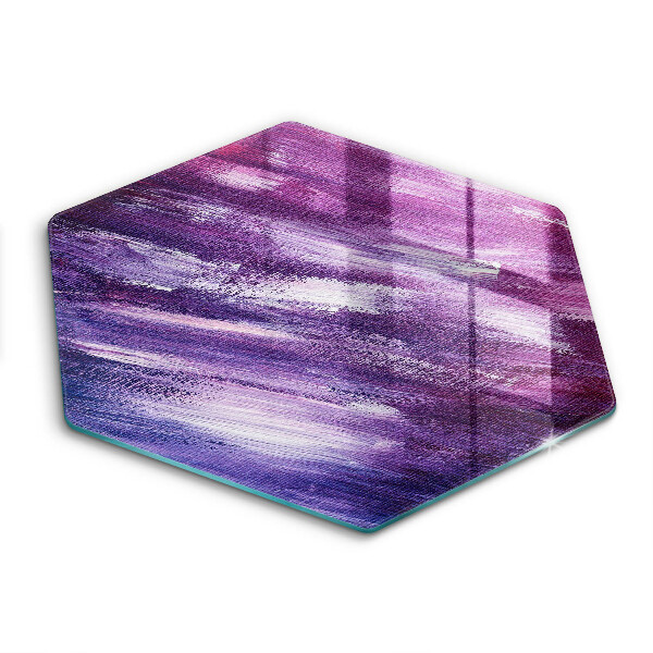 Tocător din sticlă hexagonal Abstractizarea vopselei