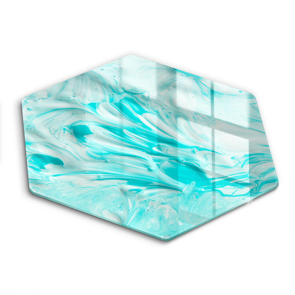 Tocător de bucătărie în formă de hexagon Vopsele abstracte
