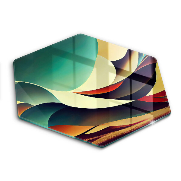 Tocător din sticlă hexagonal Abstractizarea formelor