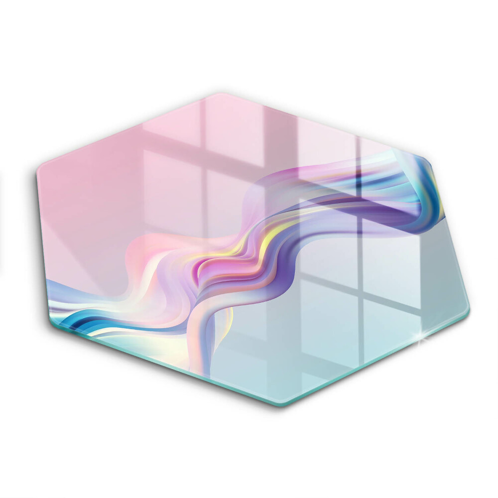 Tocător de bucătărie în formă de hexagon Abstracție pastelată