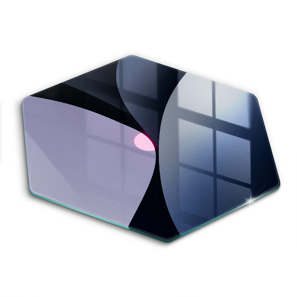 Tocător din sticlă hexagonal Forme abstracte