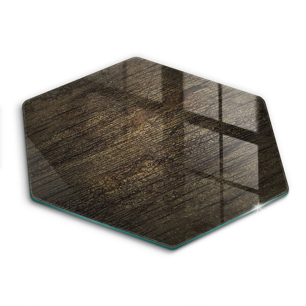 Tocător de bucătărie în formă de hexagon Textură de scoarță de lemn