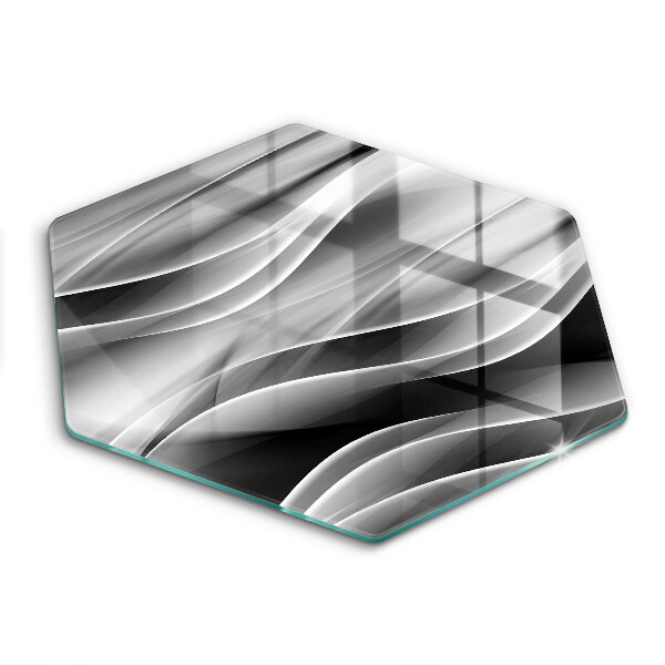 Tocător sticlă hexagonal Linii abstracte de fum